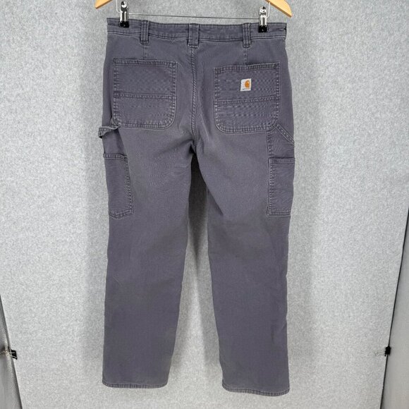 Carhartt Womens Fleece-Lined Crawford Pants Size 8 Reg Coal Gray Work Distressed - Picture 5 of 14
